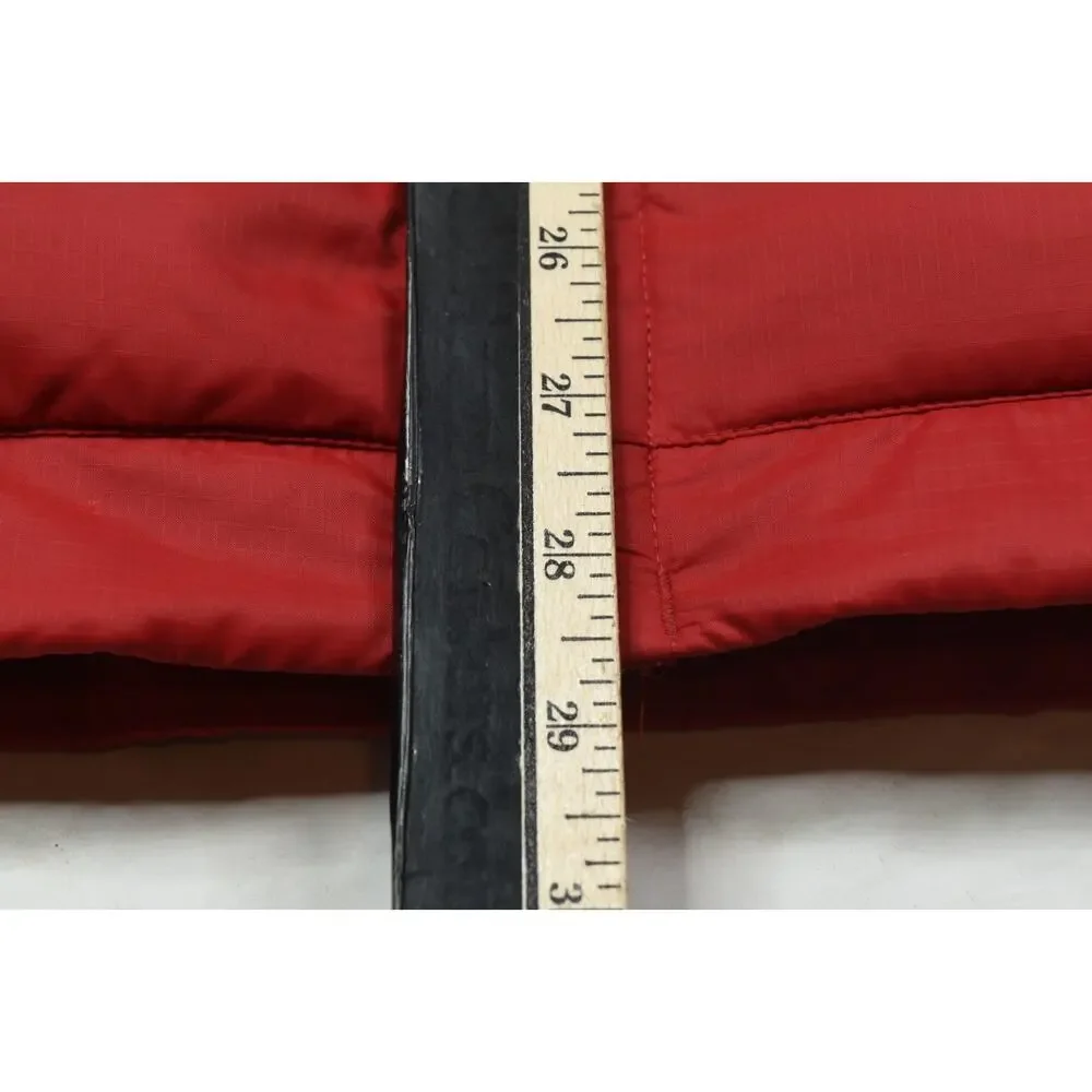The North Face Down 550 Puffer Vest Mens XL Red Full-Zip Insulated Hiking